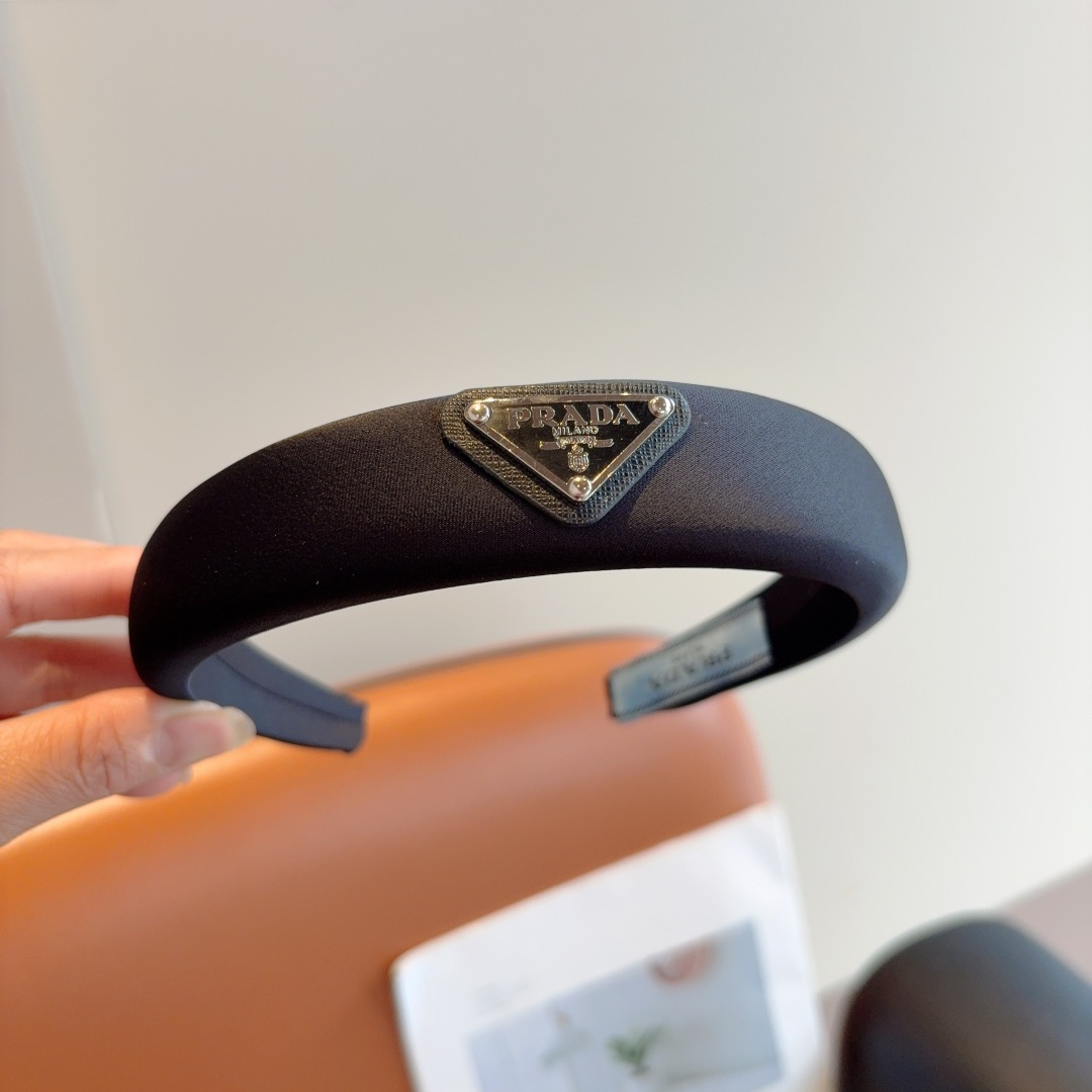 PRADA プラダ ヘアバンド ファッション ブランド ブラック - 画像 3