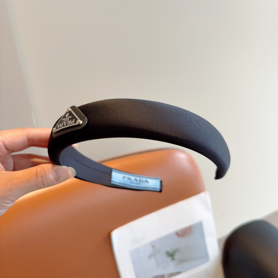 PRADA プラダ ヘアバンド ファッション ブランド ブラック - 画像 4