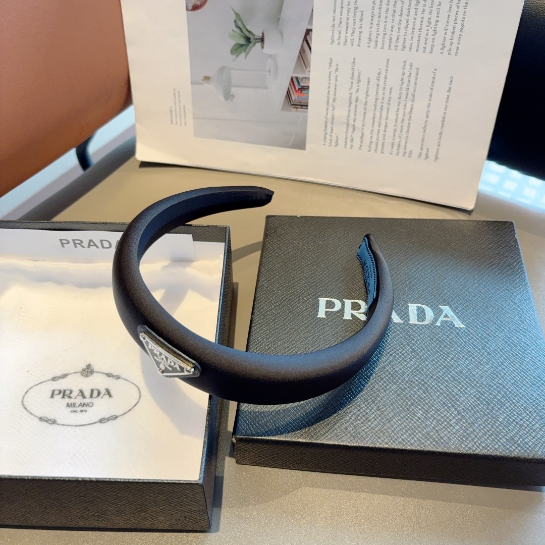 PRADA プラダ ヘアバンド ファッション ブランド ブラック - 画像 6