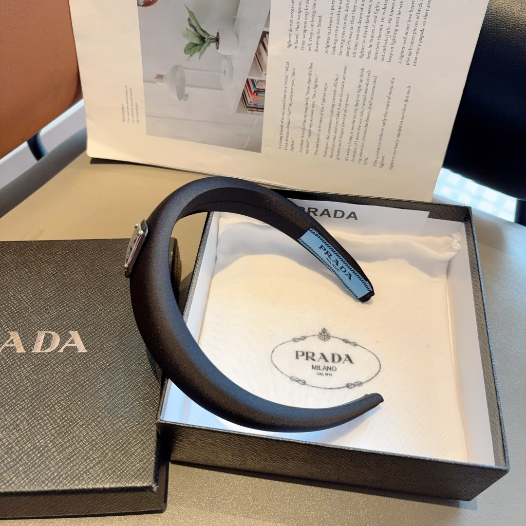 PRADA プラダ ヘアバンド ファッション ブランド ブラック - 画像 7