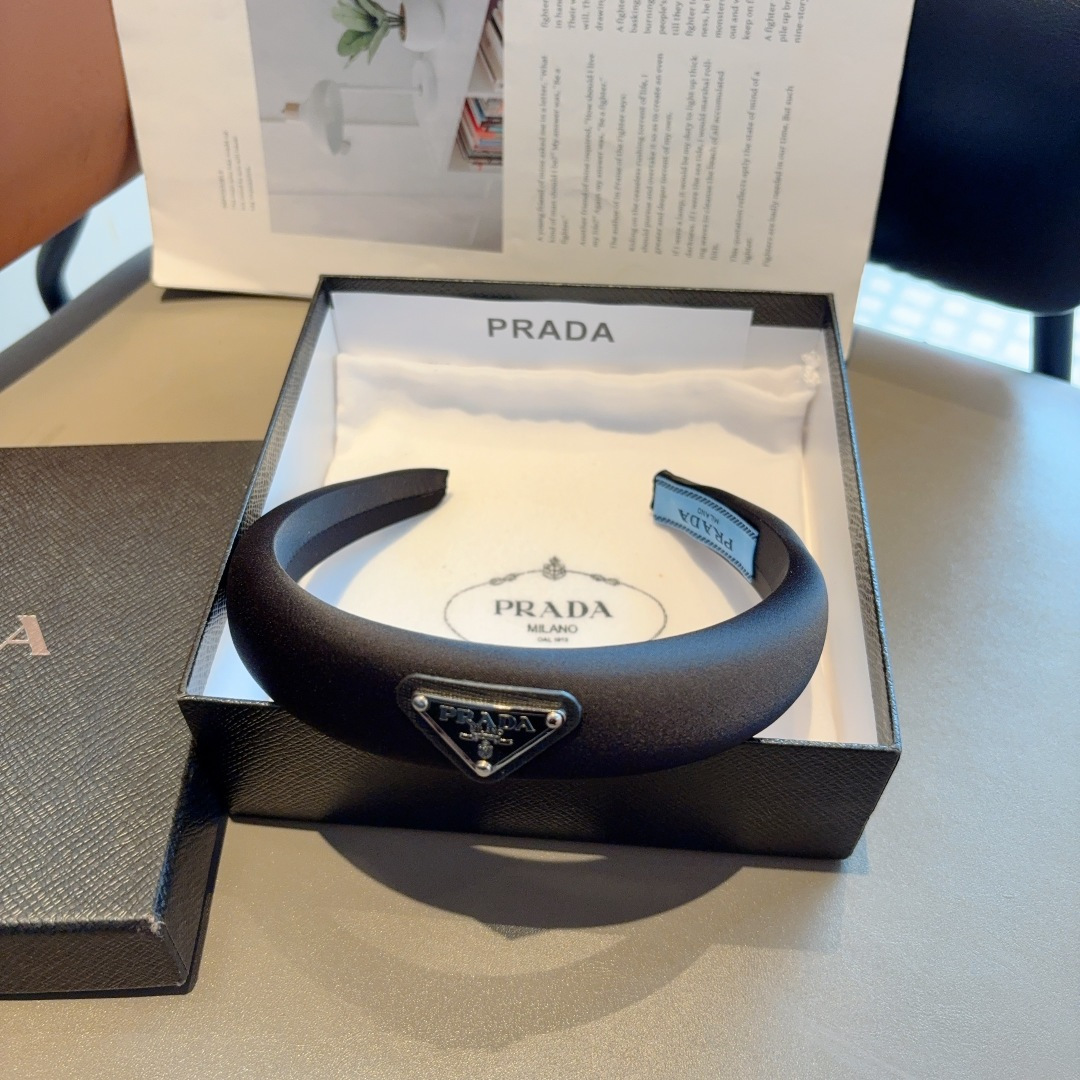 PRADA プラダ ヘアバンド ファッション ブランド ブラック - 画像 9