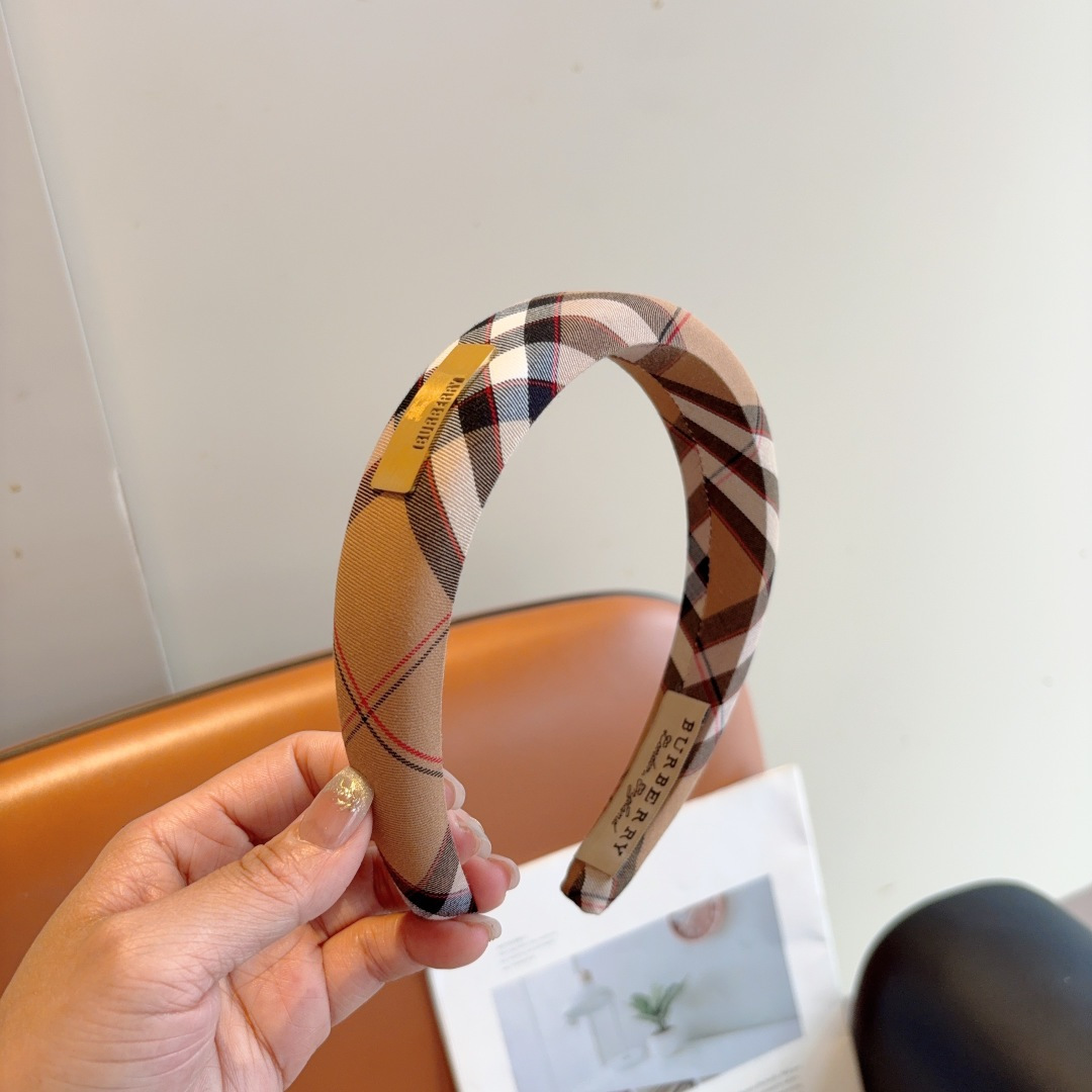 BURBERRY バーバリー ヘアバンド ブーブランチェック ベージュ 全1色