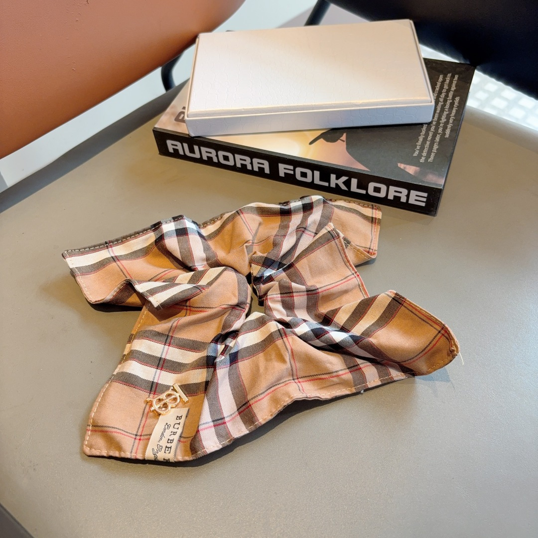 BURBE バーバリー ヘアバンド ブロックチェック ラージサイズ ブラウン 全1色 - 画像 7