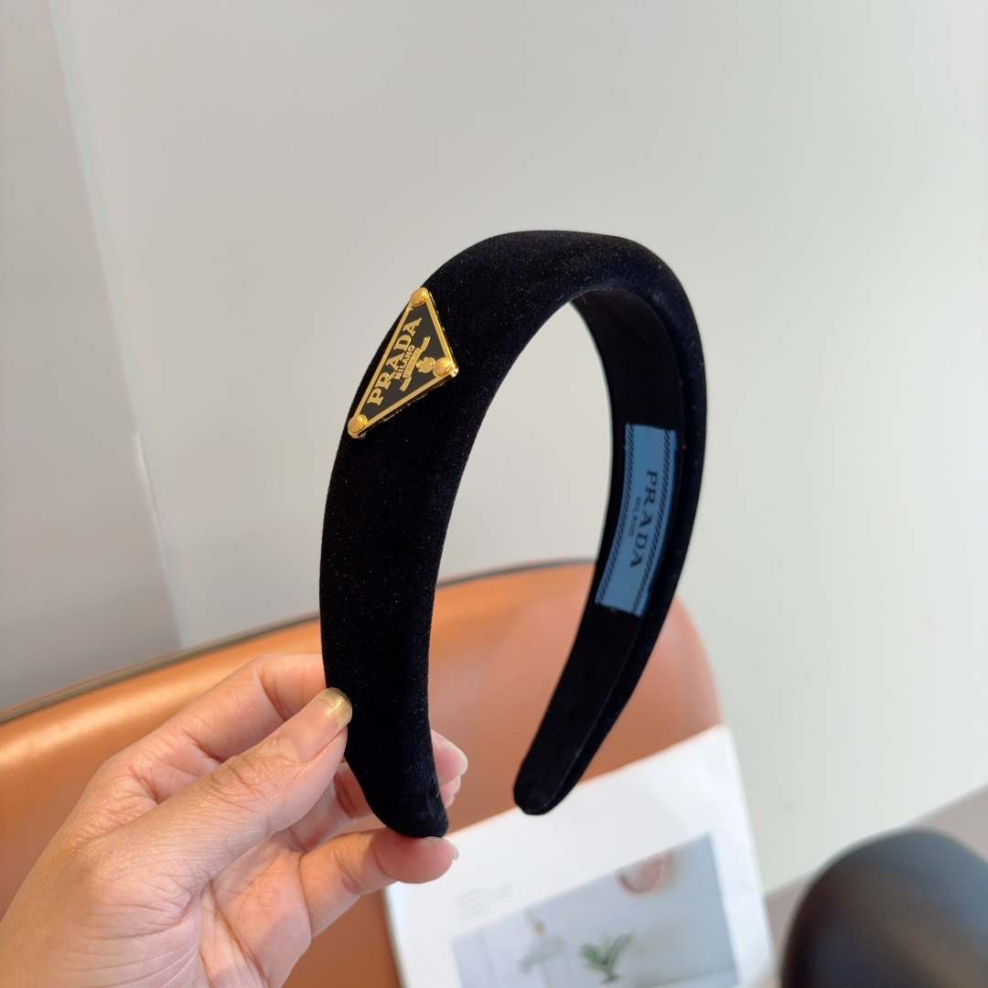 PRADA プラダ ヘッドバンド 本革 フランネル 通勤 通学 全3色 - 画像 2