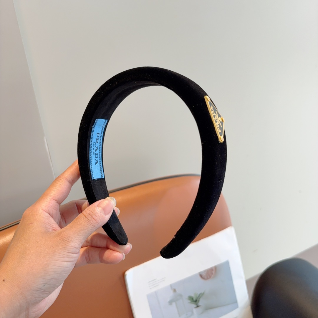 PRADA プラダ ヘッドバンド 本革 フランネル 通勤 通学 全3色 - 画像 3