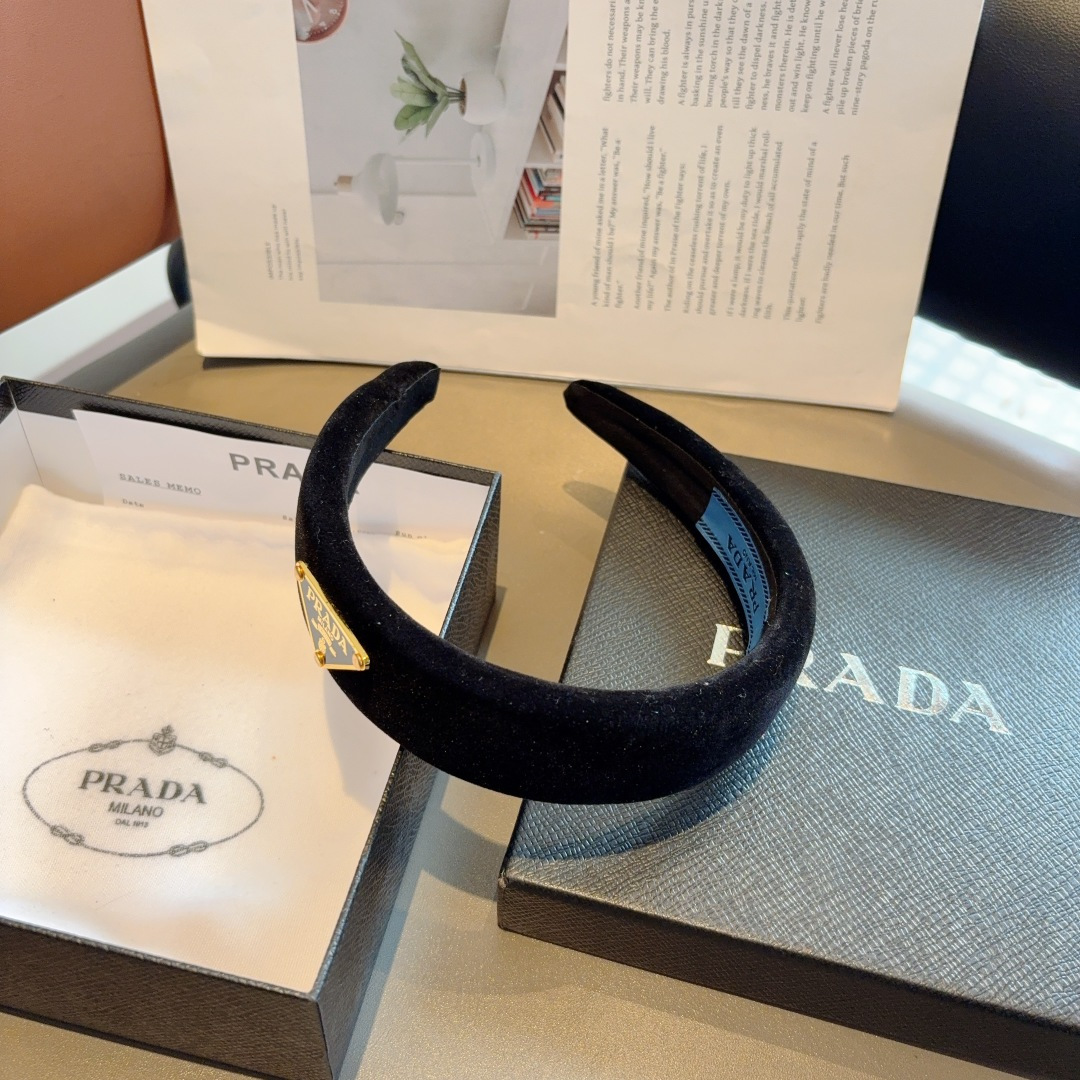 PRADA プラダ ヘッドバンド 本革 フランネル 通勤 通学 全3色 - 画像 7