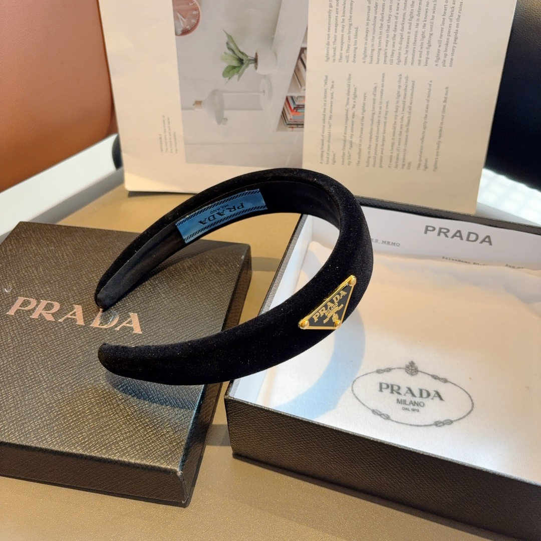 PRADA プラダ ヘッドバンド 本革 フランネル 通勤 通学 全3色 - 画像 8