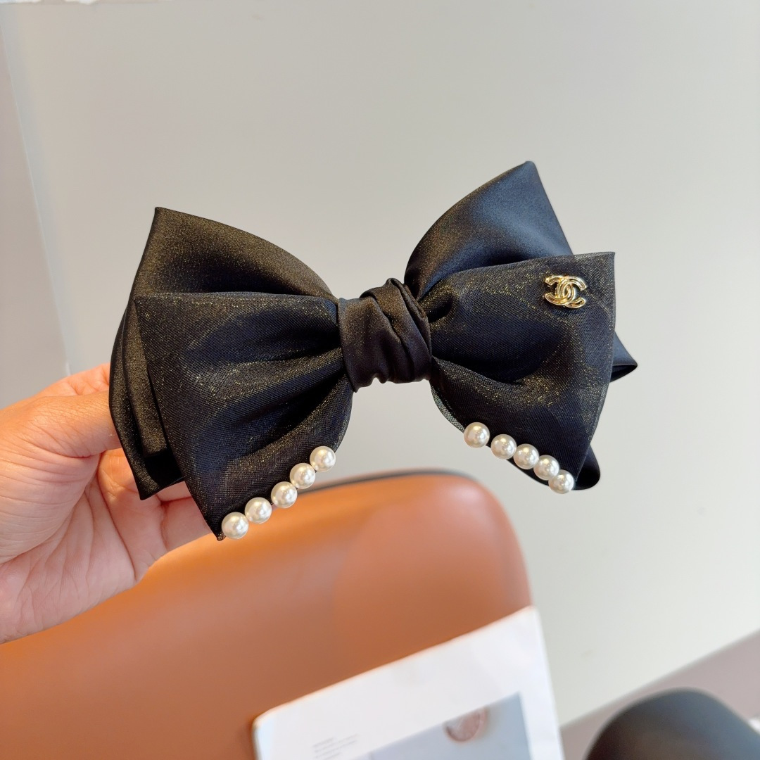 CHANEL シャネル ヘアアクセサリー ピンク ブラック 全2色