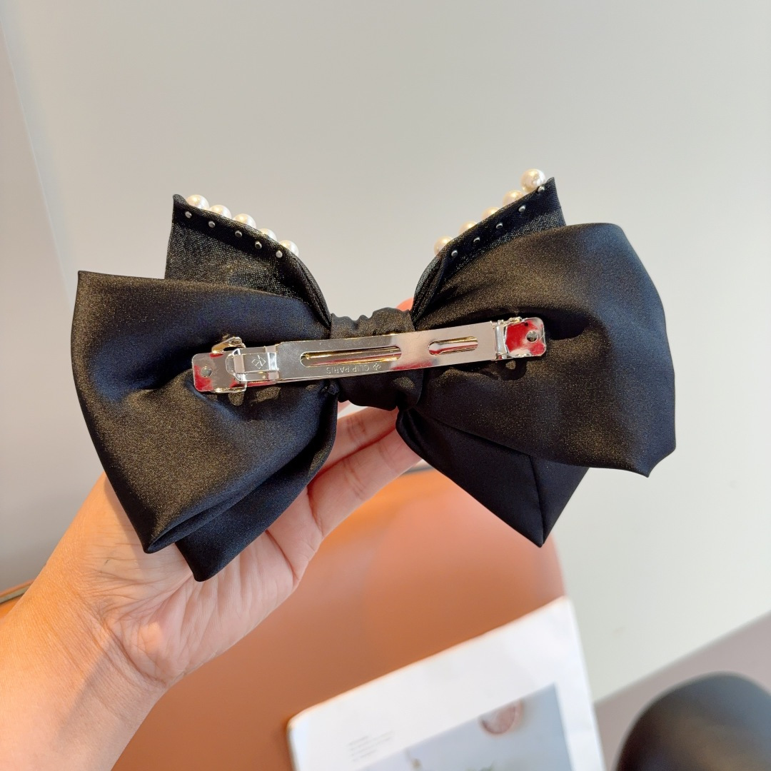 CHANEL シャネル ヘアアクセサリー ピンク ブラック 全2色 - 画像 4