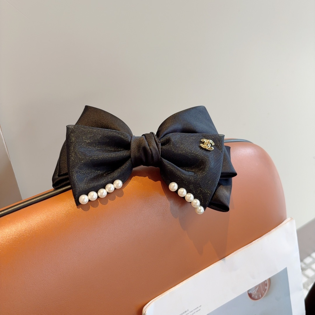 CHANEL シャネル ヘアアクセサリー ピンク ブラック 全2色 - 画像 5