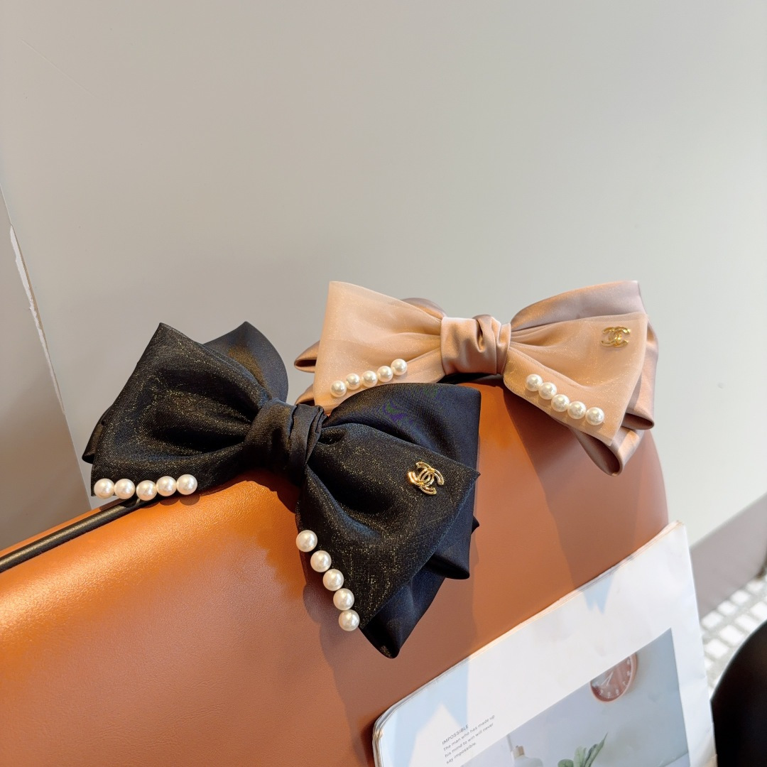 CHANEL シャネル ヘアアクセサリー ピンク ブラック 全2色 - 画像 6