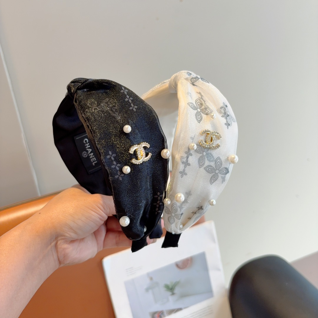 CHANEL シャネル ヘアバンド ファッション ピンク ブラック 全2色 - 画像 9