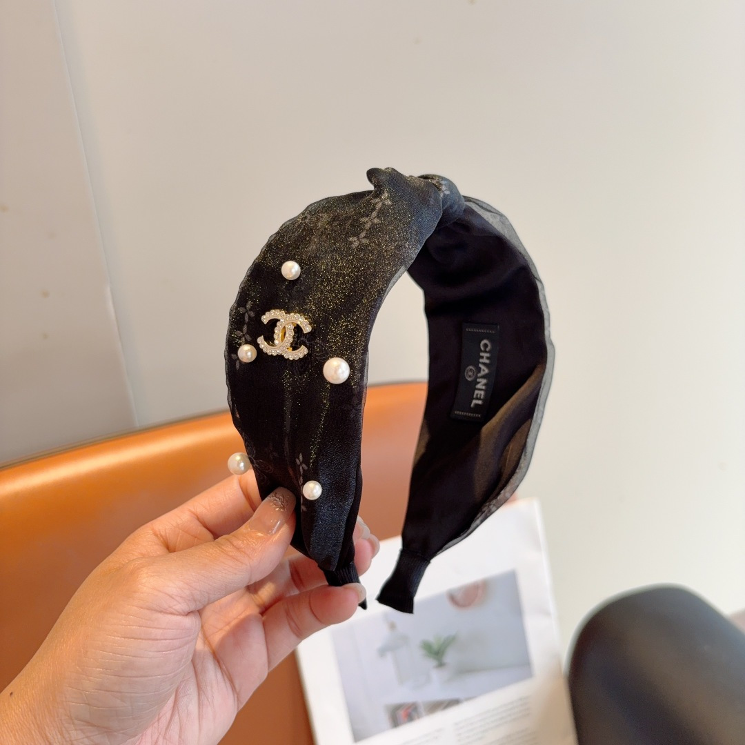 CHANEL シャネル ヘッドバンド ファッション 本革 プリンセス風 全2色 - 画像 2