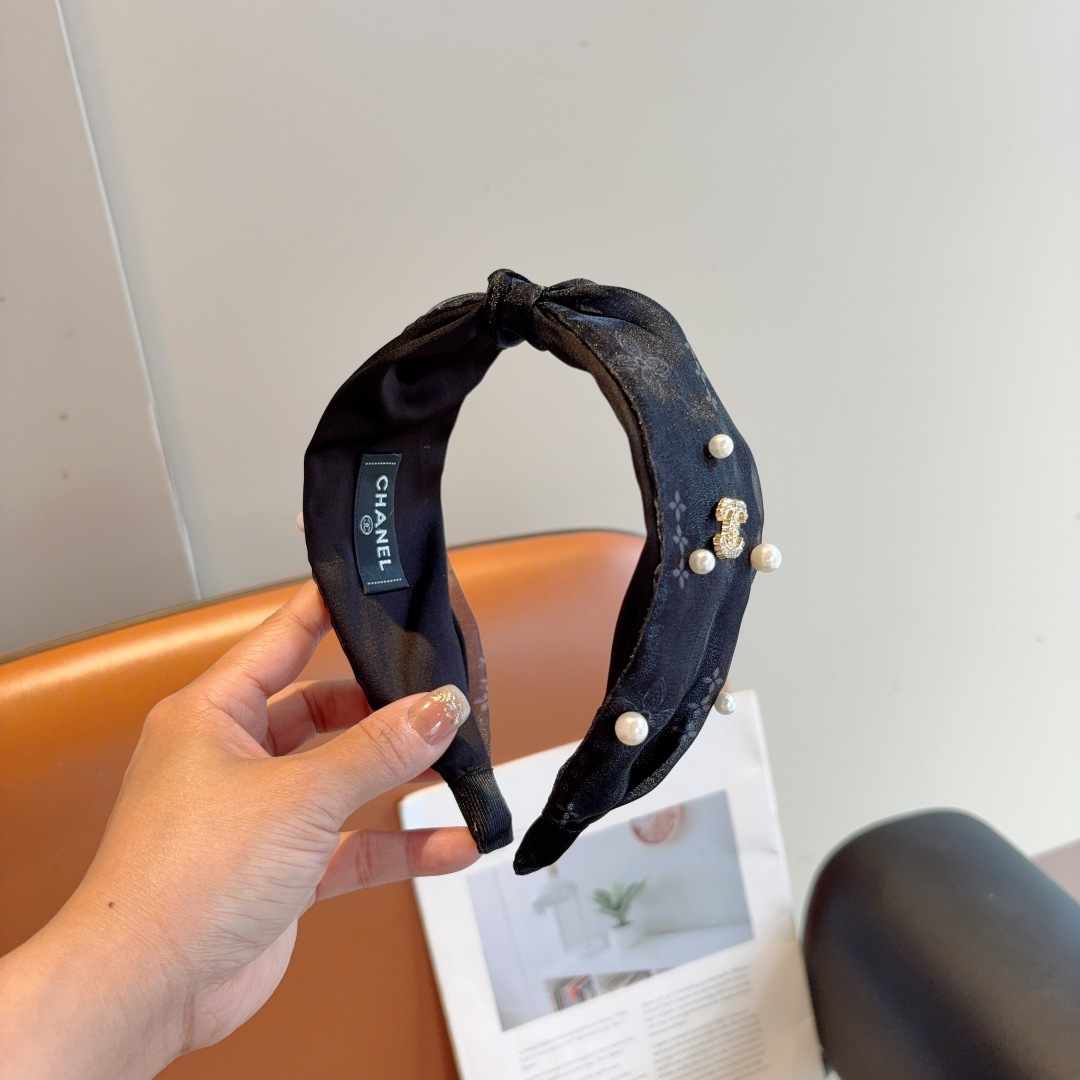 CHANEL シャネル ヘッドバンド ファッション 本革 プリンセス風 全2色 - 画像 3