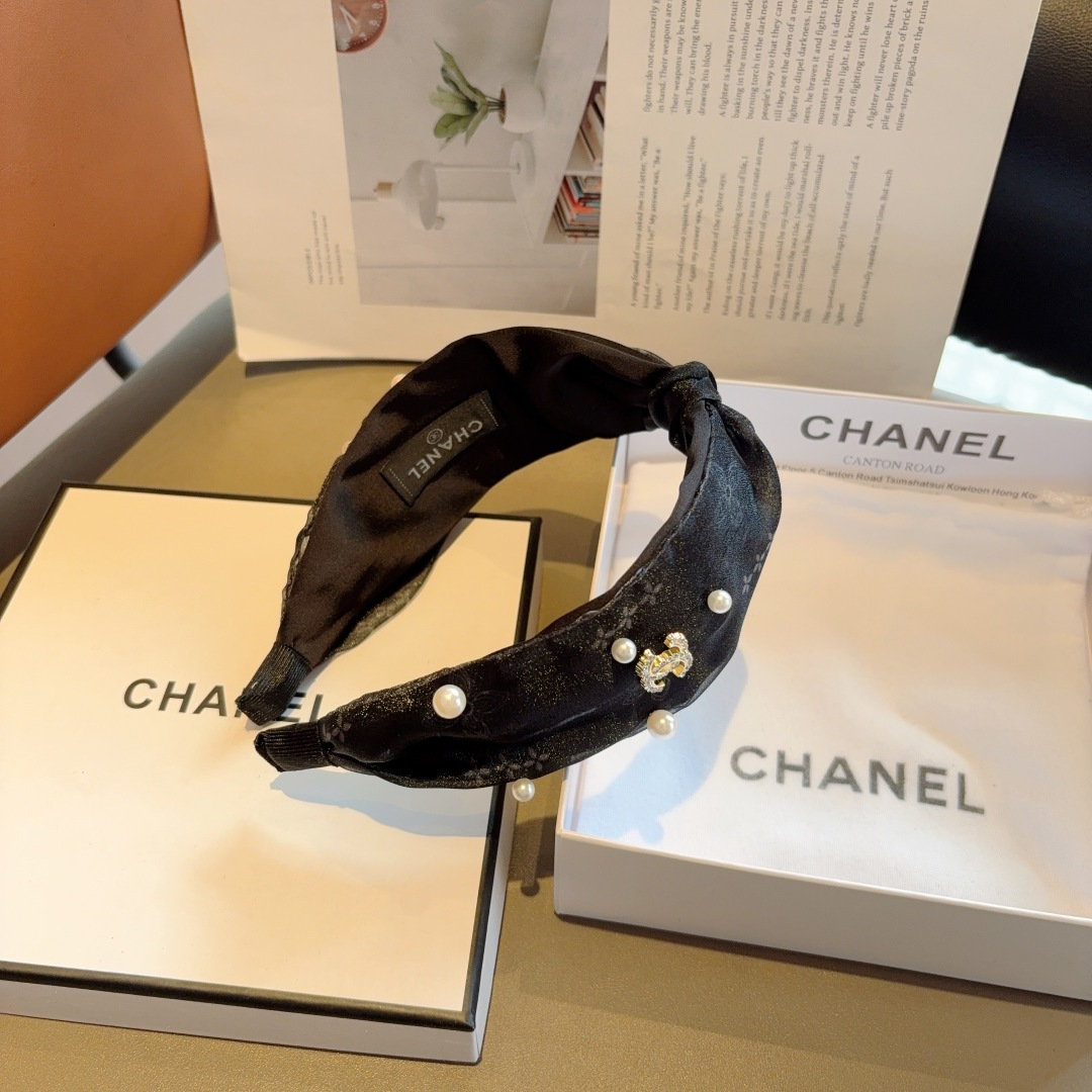 CHANEL シャネル ヘッドバンド ファッション 本革 プリンセス風 全2色 - 画像 8