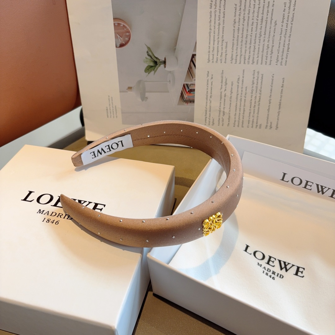 LOEWE ロエベ ヘッドバンド プレミアムデザイン シルク素材 ブラック ベージュ 全2色 - 画像 7