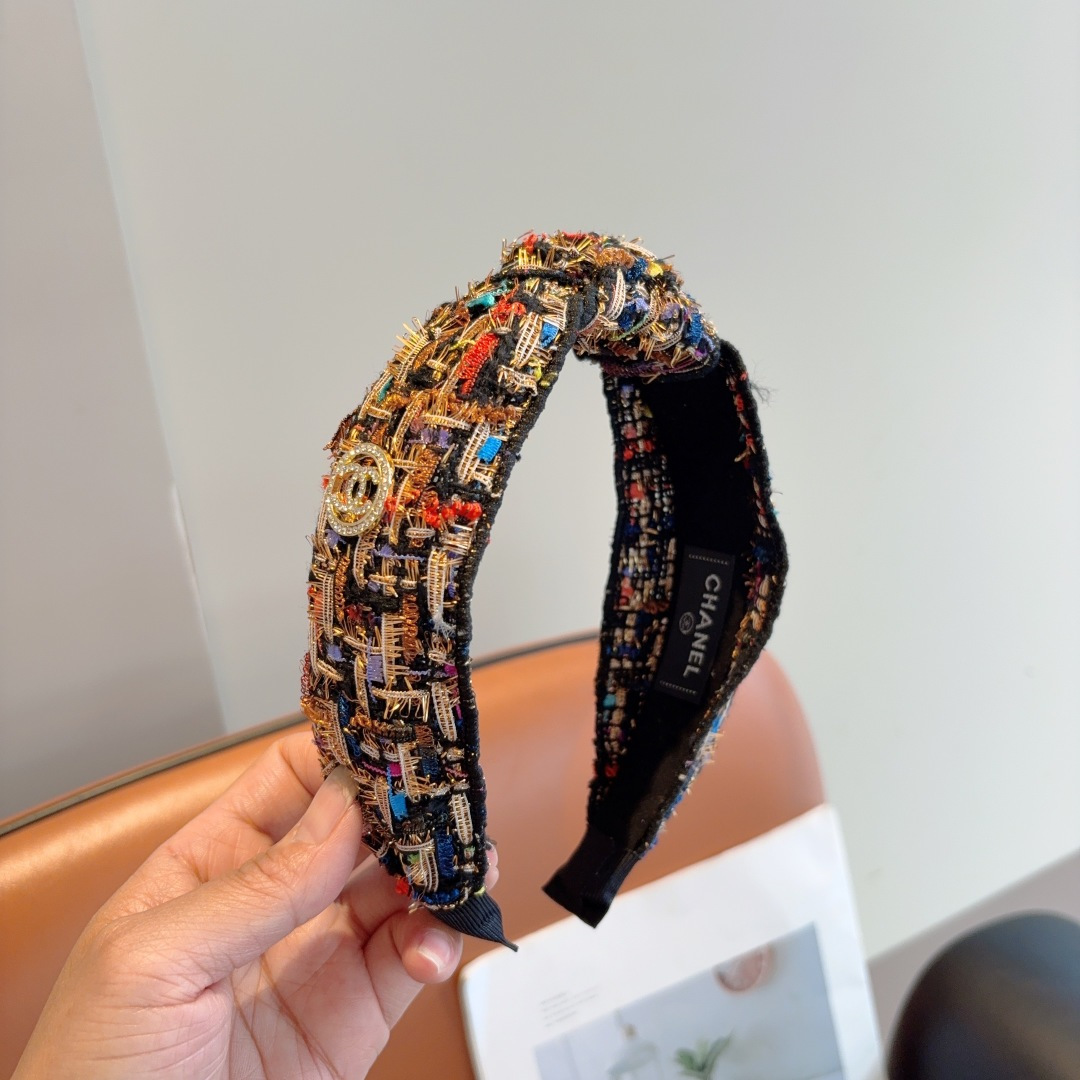 CHANEL シャネル ヘッドバンド 本革 フランネル 通勤 通学 全5色 - 画像 3