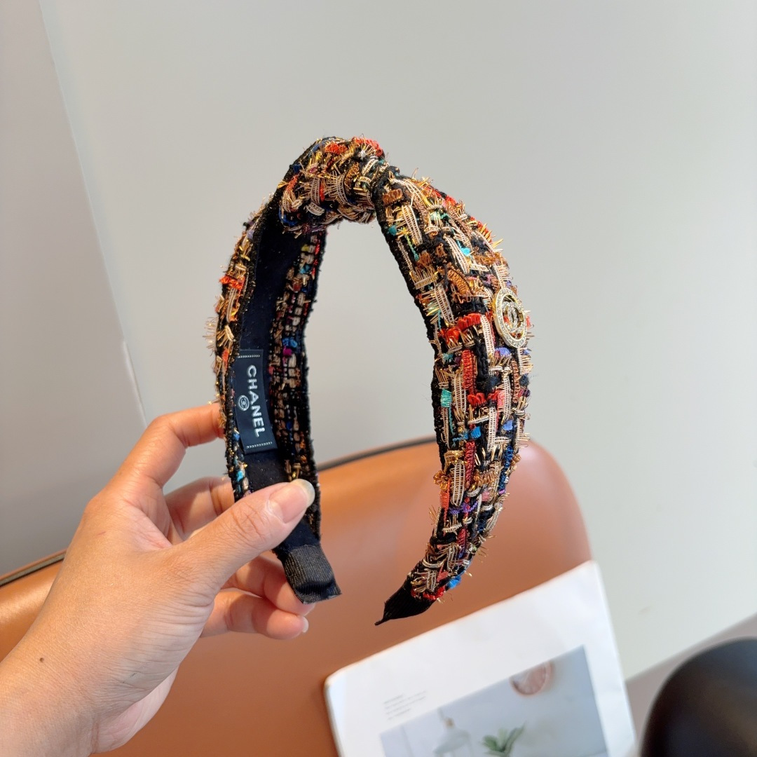 CHANEL シャネル ヘッドバンド 本革 フランネル 通勤 通学 全5色 - 画像 4