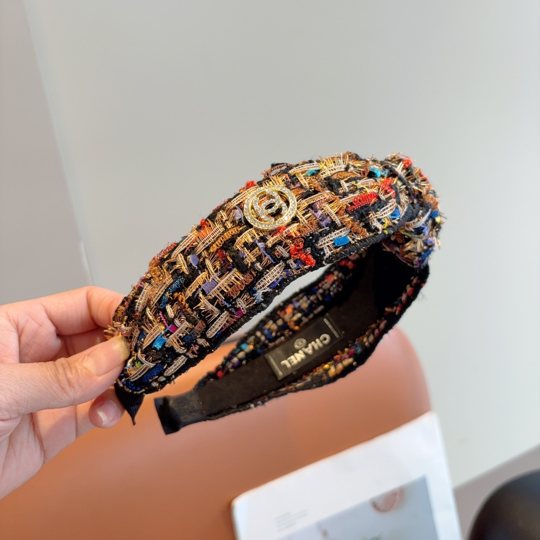 CHANEL シャネル ヘッドバンド 本革 フランネル 通勤 通学 全5色 - 画像 5