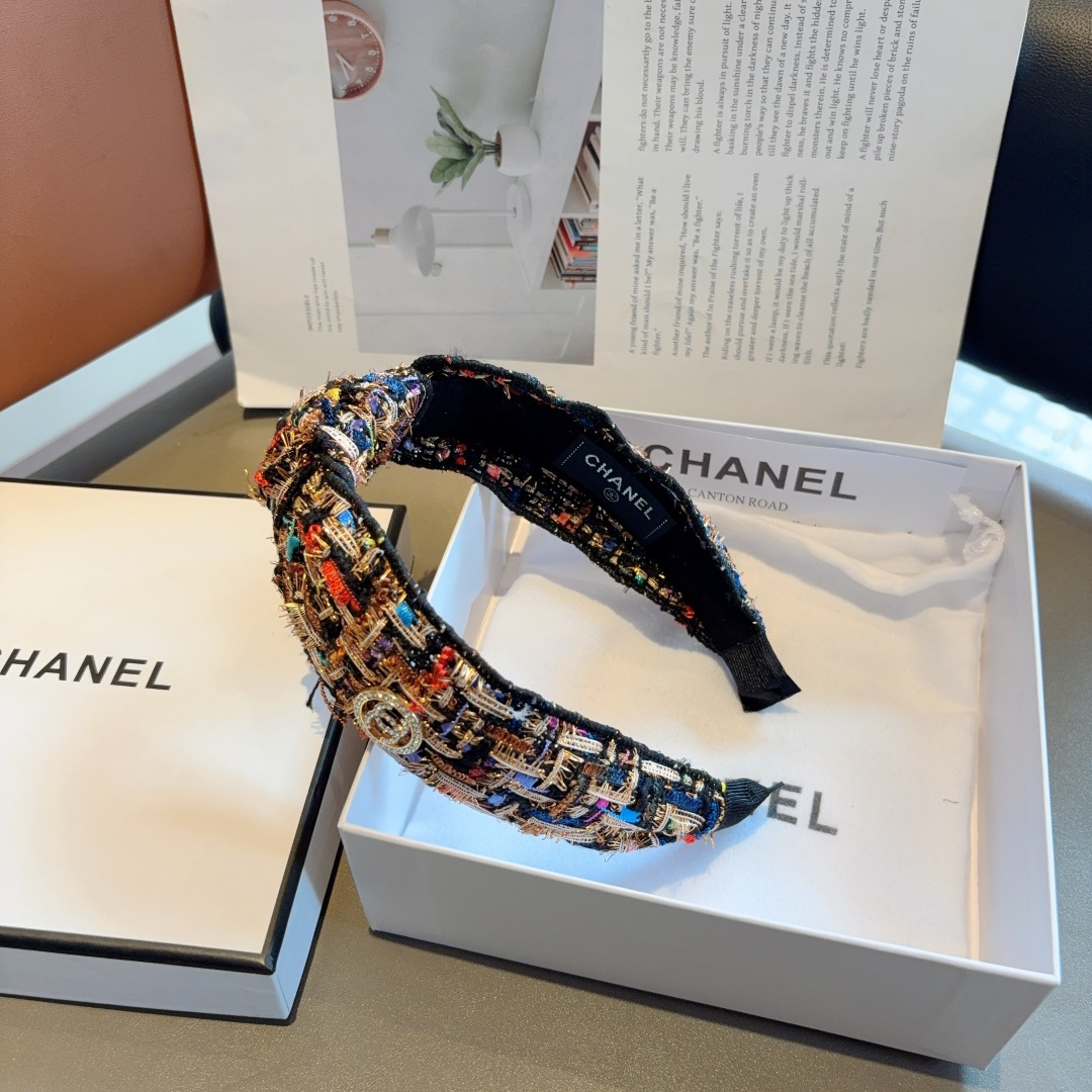 CHANEL シャネル ヘッドバンド 本革 フランネル 通勤 通学 全5色 - 画像 7