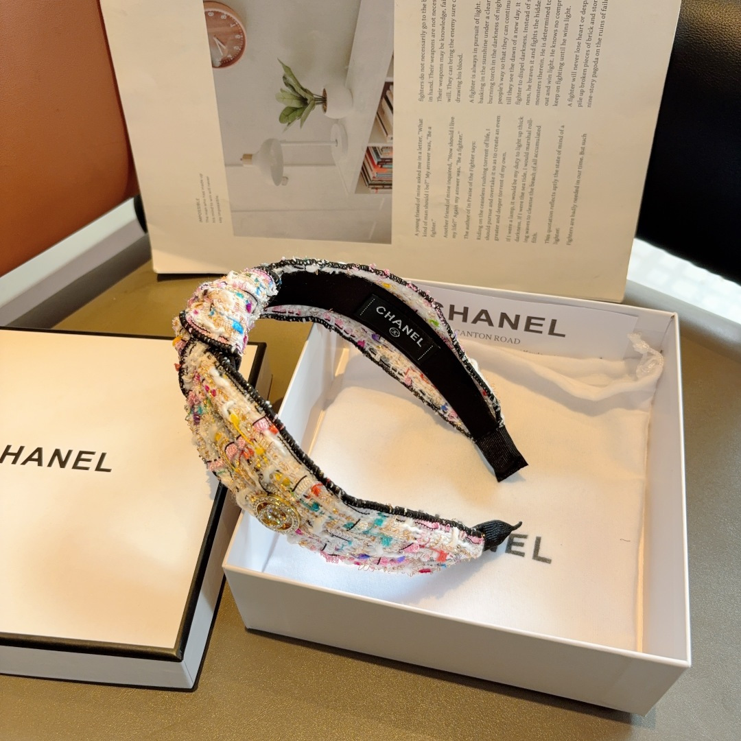 CHANEL シャネル ヘッドバンド 本革 フランネル 通勤 旅行 全4色 - 画像 7