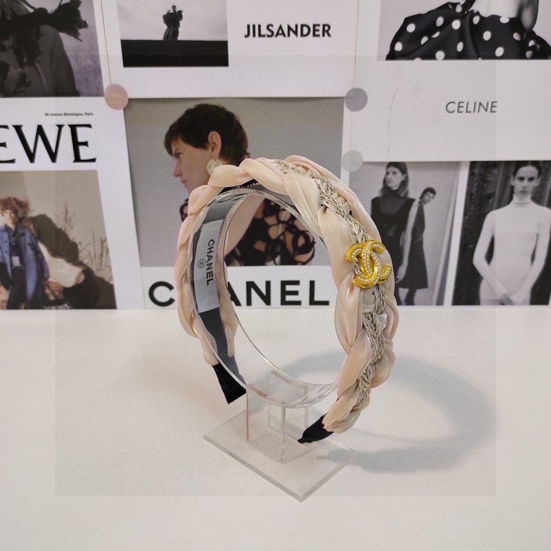 CHANEL シャネル ヘアバンド ブランド風 ブラック ベージュ 全2色