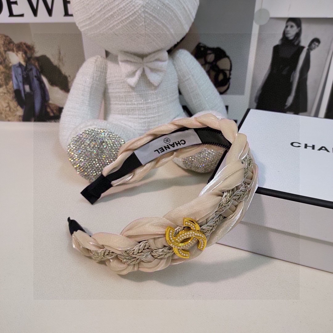 CHANEL シャネル ヘアバンド ブランド風 ブラック ベージュ 全2色 - 画像 5