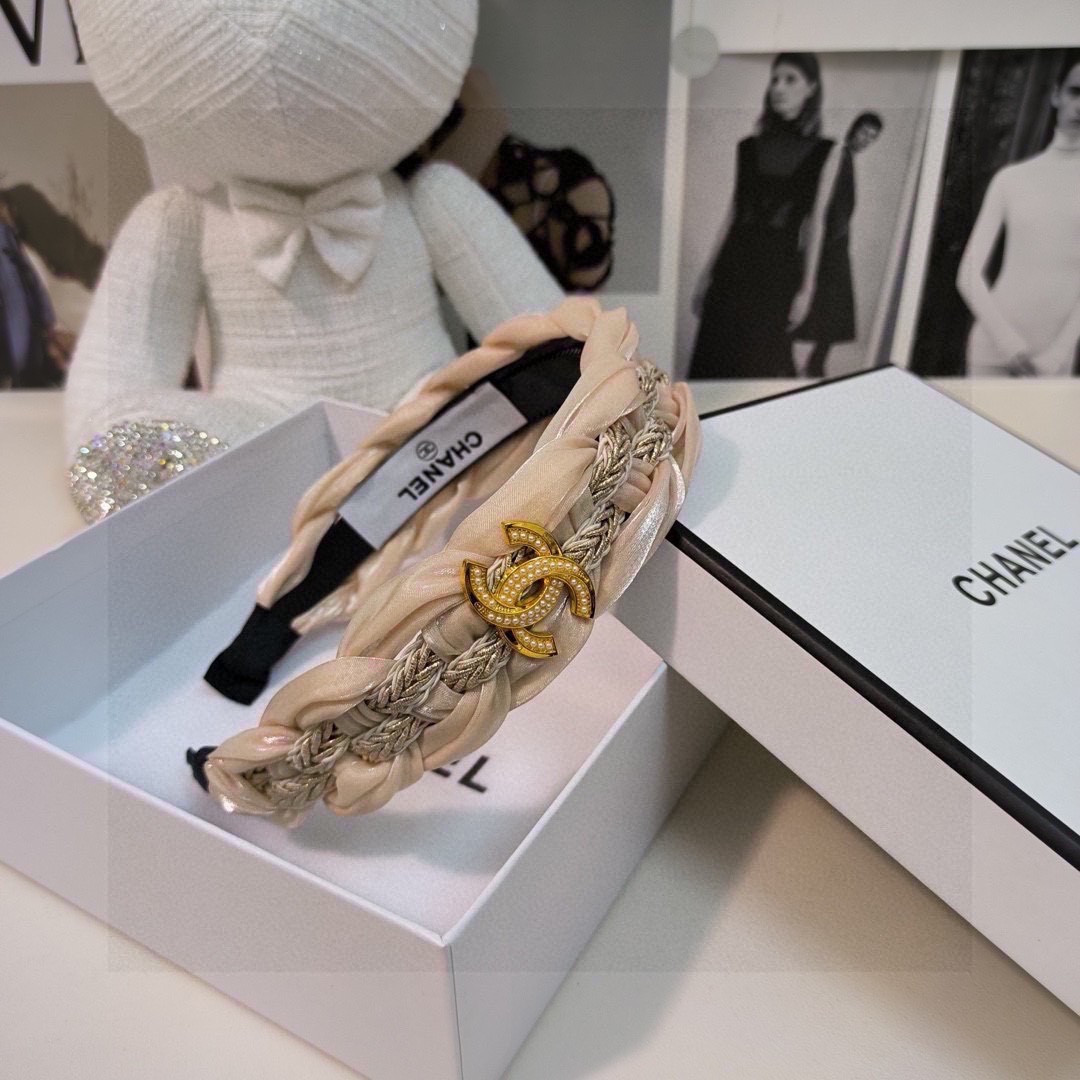 CHANEL シャネル ヘアバンド ブランド風 ブラック ベージュ 全2色 - 画像 7