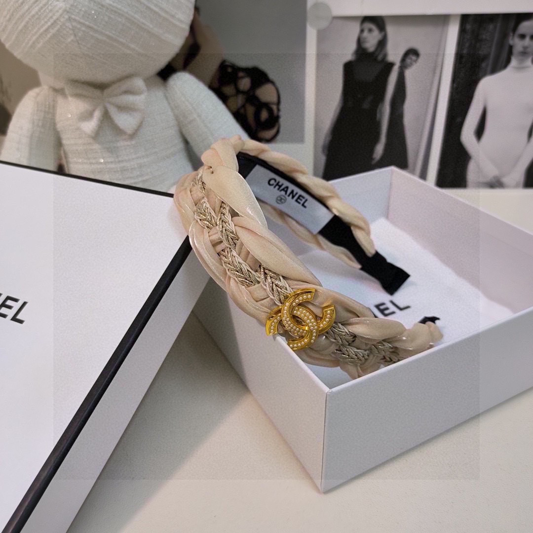 CHANEL シャネル ヘアバンド ブランド風 ブラック ベージュ 全2色 - 画像 8