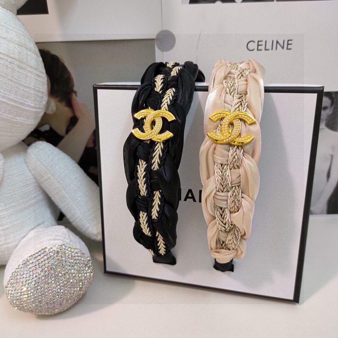 CHANEL シャネル ヘアバンド ブランド風 ブラック ベージュ 全2色 - 画像 9