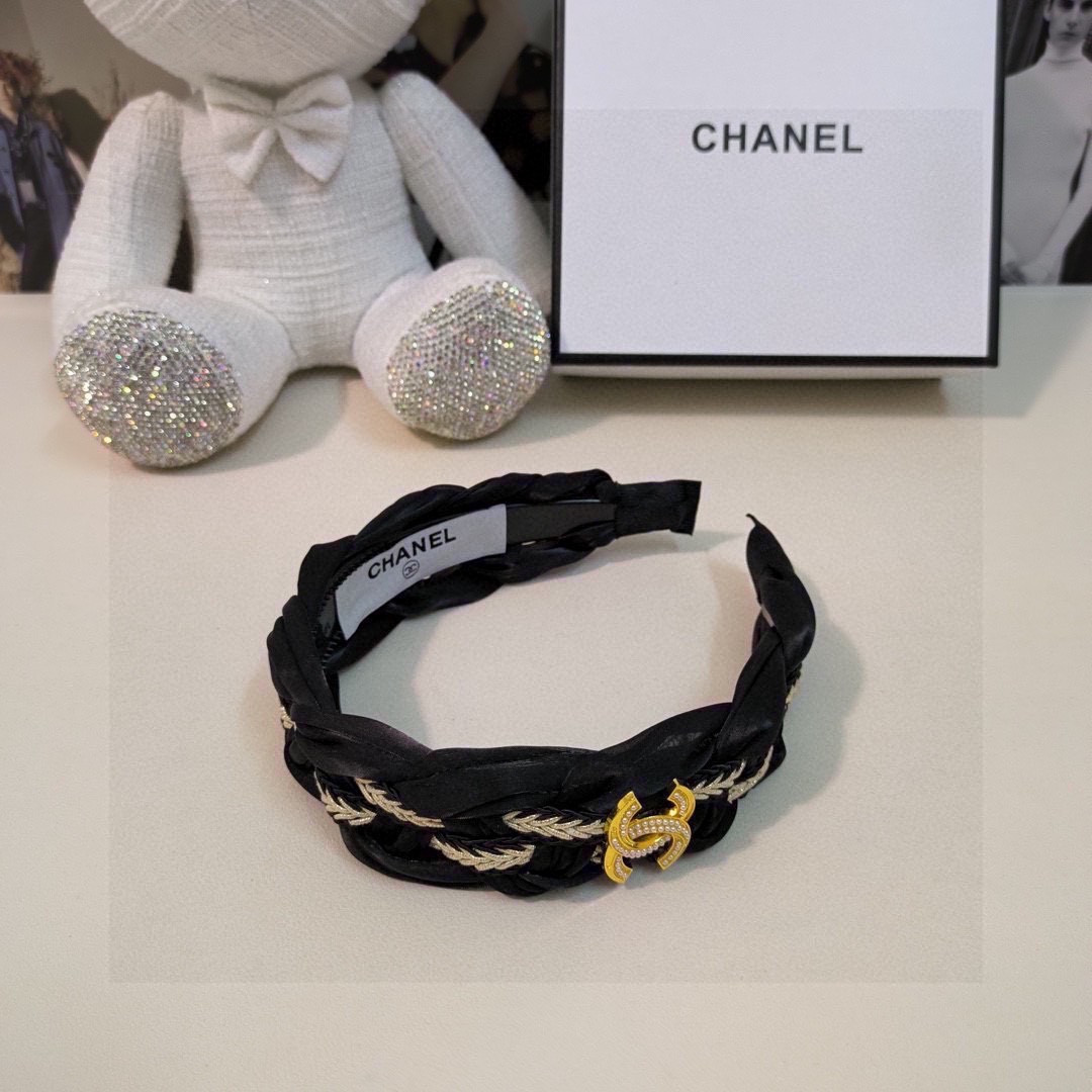 CHANEL シャネル ヘアバンド ブランド 本革 ブラック 全2色 - 画像 6