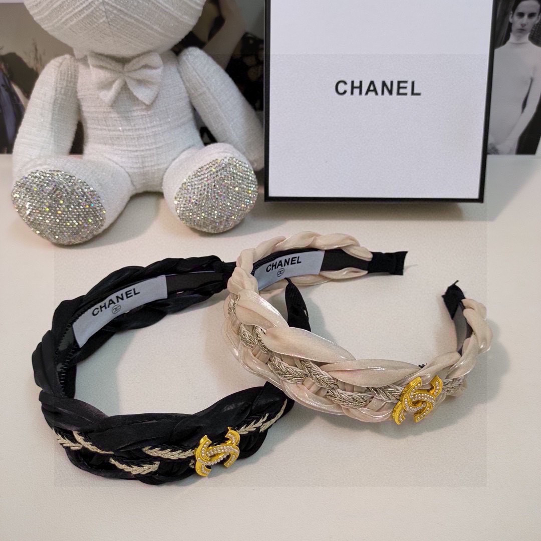 CHANEL シャネル ヘアバンド ブランド 本革 ブラック 全2色 - 画像 9
