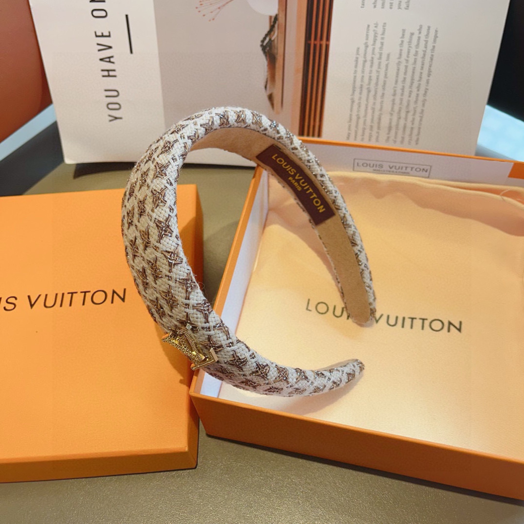 LOUIS VUITTON ルイヴィトン ヘアバンド 本革 フェイクレザー 軽量 全2色 - 画像 5
