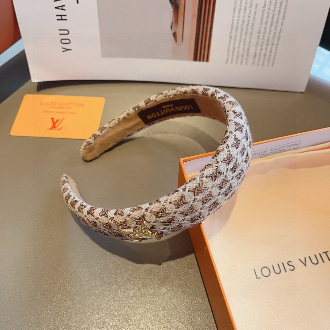 LOUIS VUITTON ルイヴィトン ヘアバンド 本革 フェイクレザー 軽量 全2色 - 画像 7
