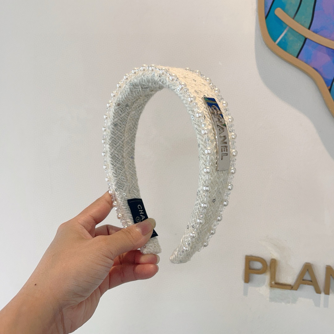 CHANEL シャネル ヘアアクセント フレアタイプ パール ブラック ホワイト 全2色 - 画像 2