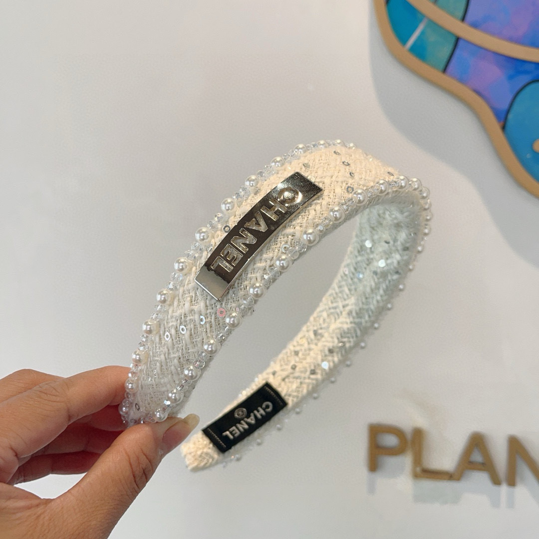 CHANEL シャネル ヘアアクセント フレアタイプ パール ブラック ホワイト 全2色 - 画像 3