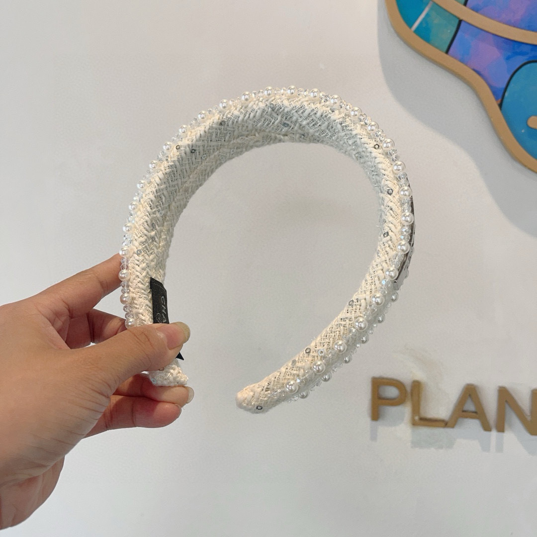 CHANEL シャネル ヘアアクセント フレアタイプ パール ブラック ホワイト 全2色 - 画像 4