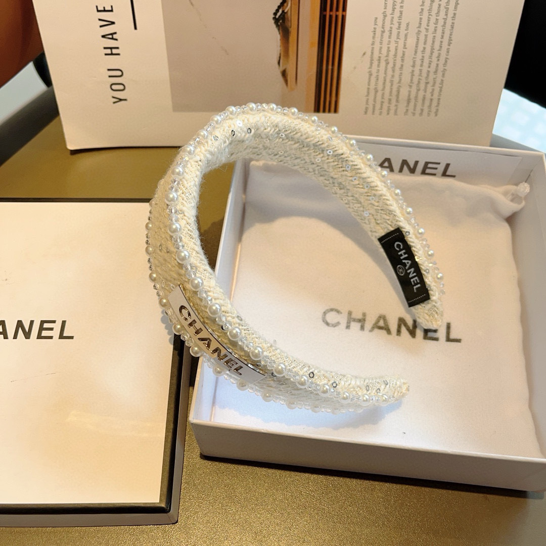 CHANEL シャネル ヘアアクセント フレアタイプ パール ブラック ホワイト 全2色 - 画像 5