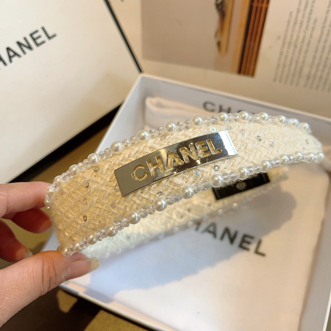 CHANEL シャネル ヘアアクセント フレアタイプ パール ブラック ホワイト 全2色 - 画像 6