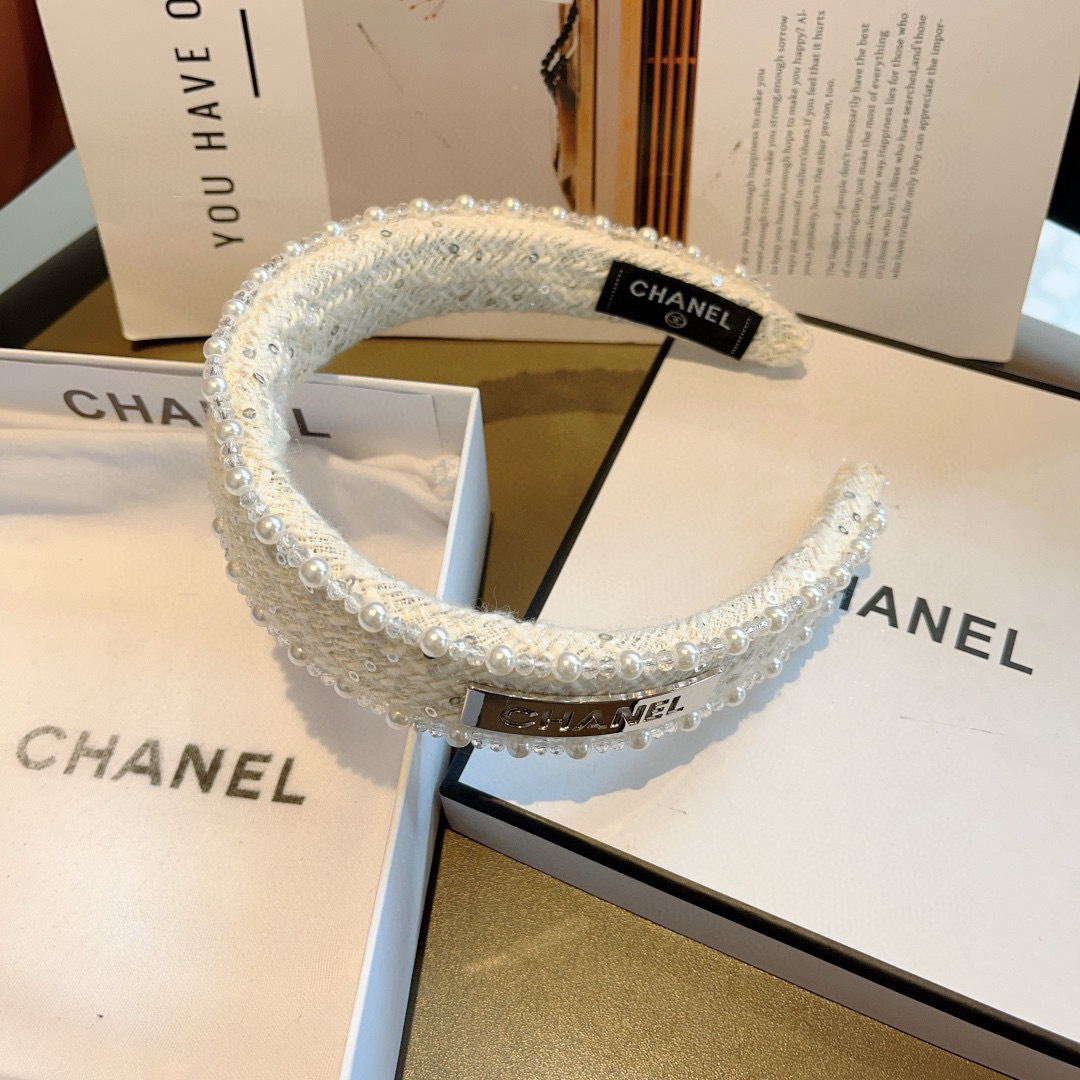 CHANEL シャネル ヘアアクセント フレアタイプ パール ブラック ホワイト 全2色 - 画像 7