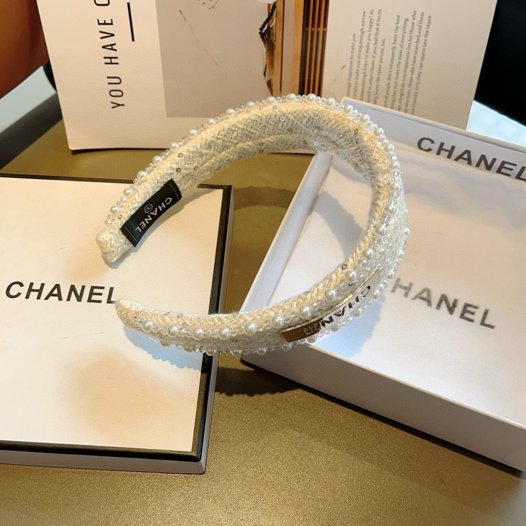 CHANEL シャネル ヘアアクセント フレアタイプ パール ブラック ホワイト 全2色 - 画像 8