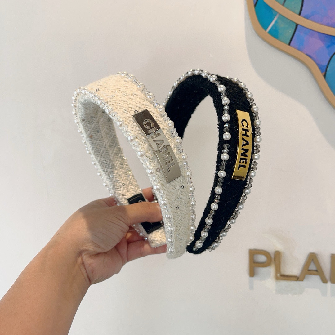 CHANEL シャネル ヘアアクセント フレアタイプ パール ブラック ホワイト 全2色 - 画像 9