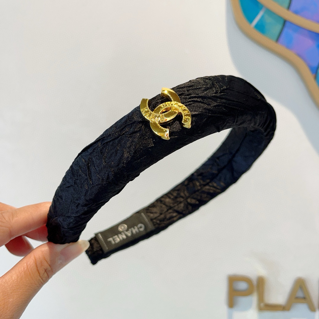 CHANEL シャネル ヘアバンド 本革 通勤 通学 ブラック 全2色 - 画像 3