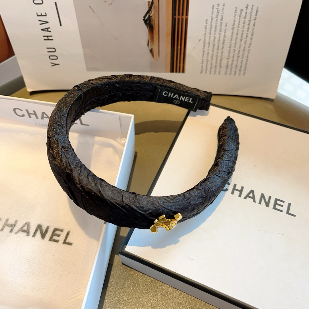 CHANEL シャネル ヘアバンド 本革 通勤 通学 ブラック 全2色 - 画像 5