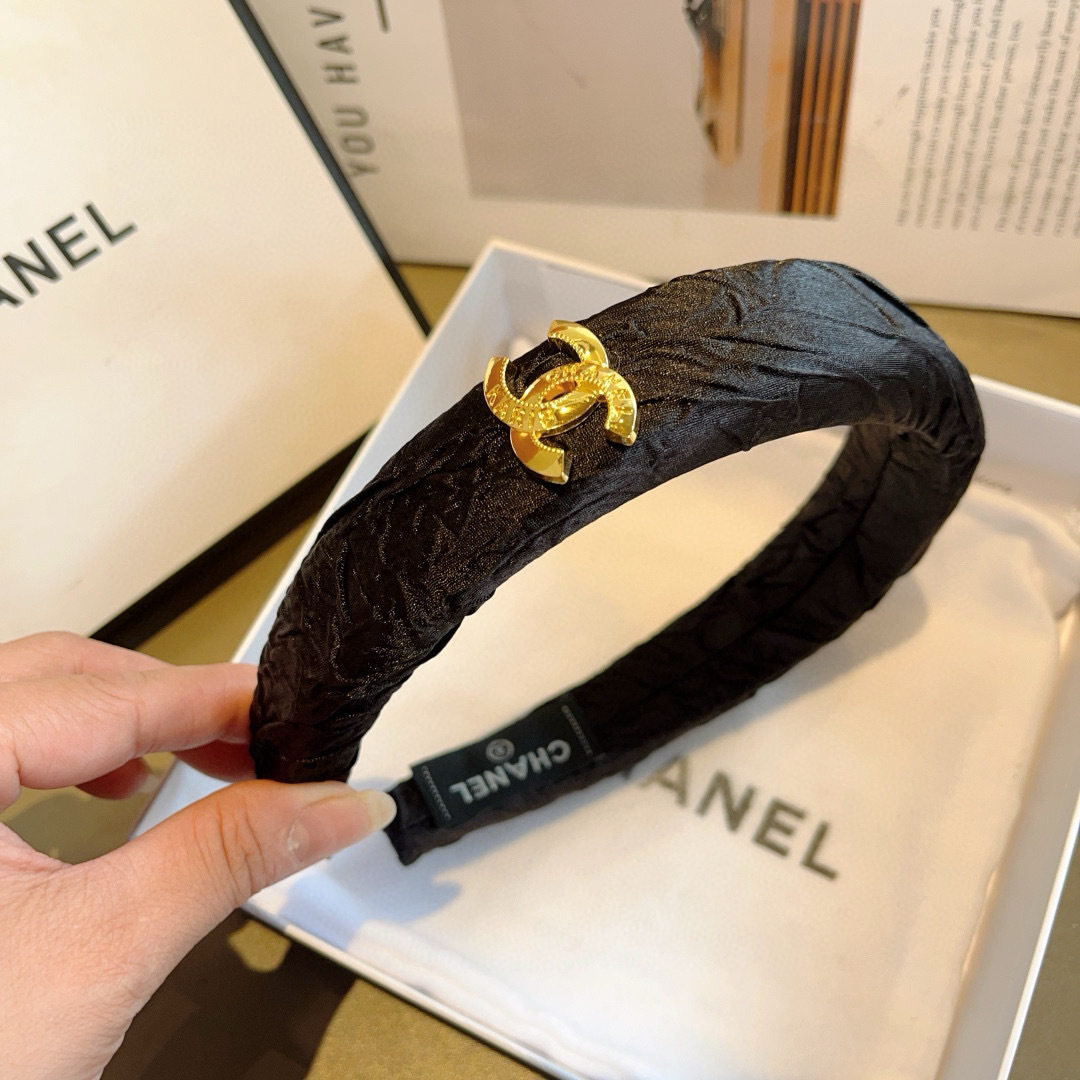 CHANEL シャネル ヘアバンド 本革 通勤 通学 ブラック 全2色 - 画像 6