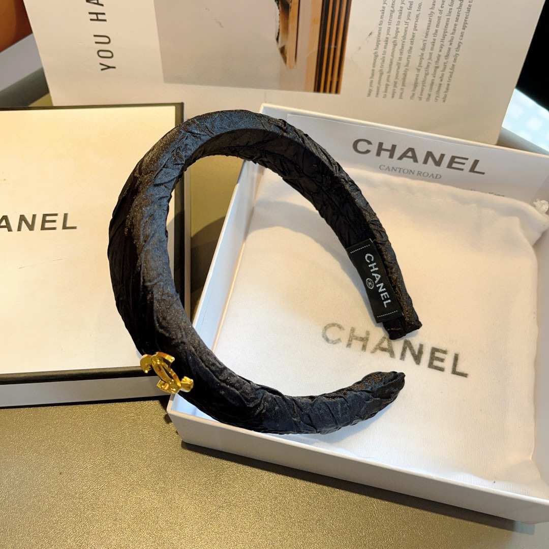 CHANEL シャネル ヘアバンド 本革 通勤 通学 ブラック 全2色 - 画像 7