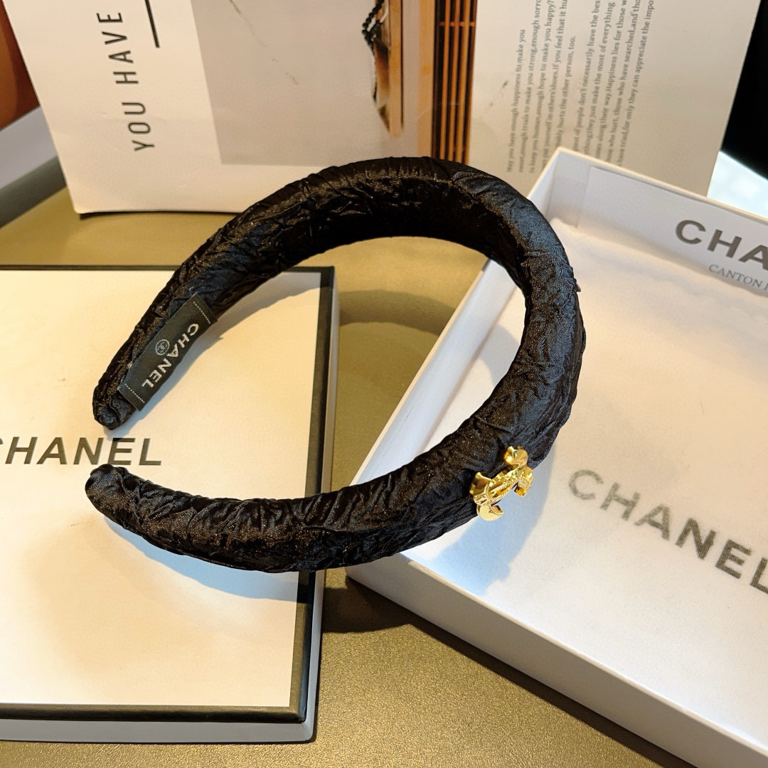 CHANEL シャネル ヘアバンド 本革 通勤 通学 ブラック 全2色 - 画像 8