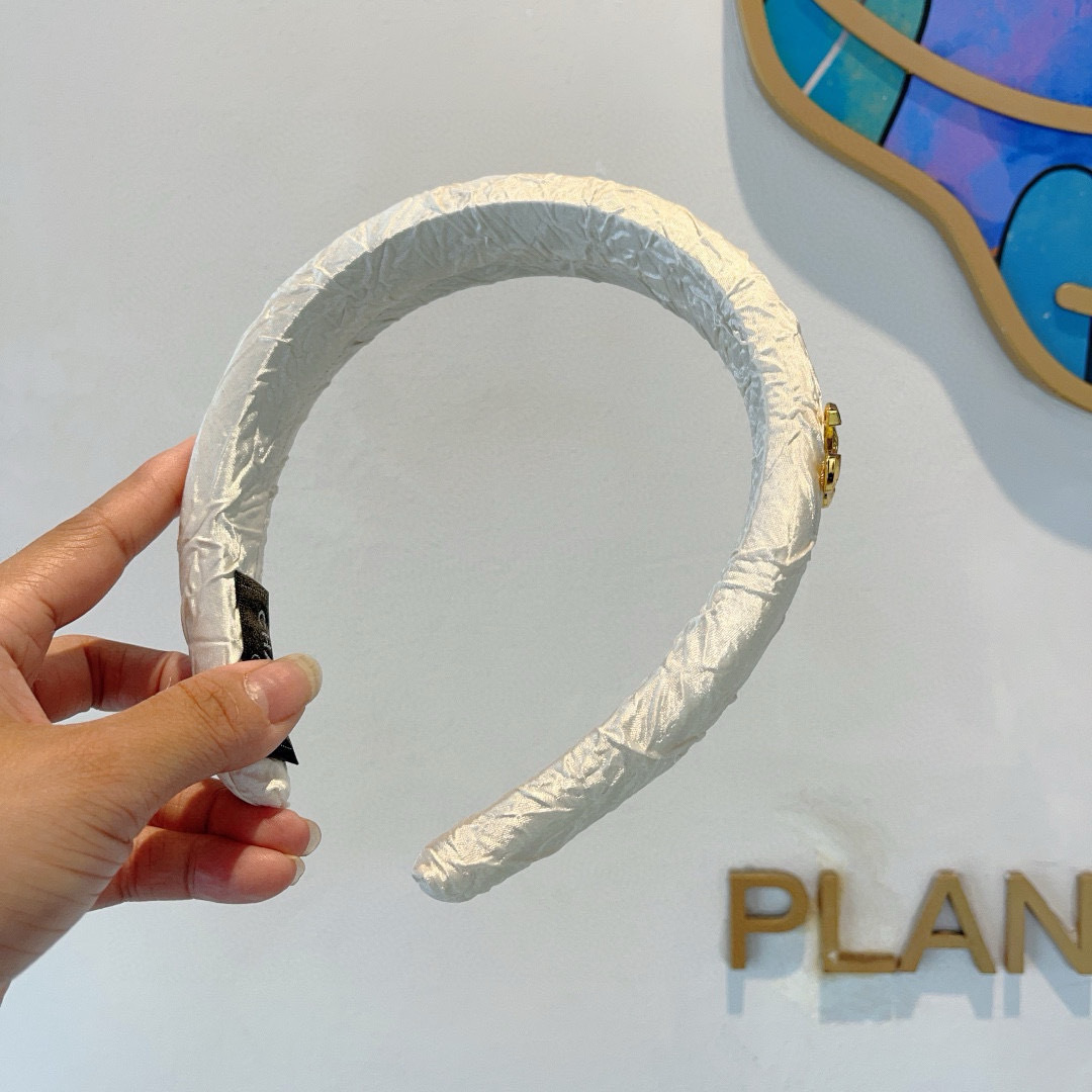 CHANEL シャネル ヘアバンド 本革 プレーン ブランド ブラック ホワイト 全2色 - 画像 4