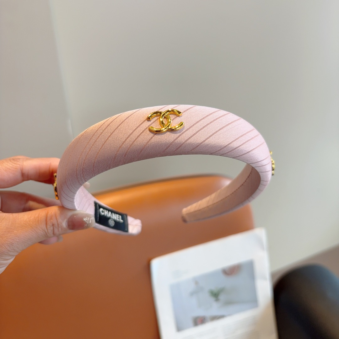 CHANEL シャネル ヘッドバンド 本革 ファッション ベージュ ブラック ホワイト 全3色 - 画像 3