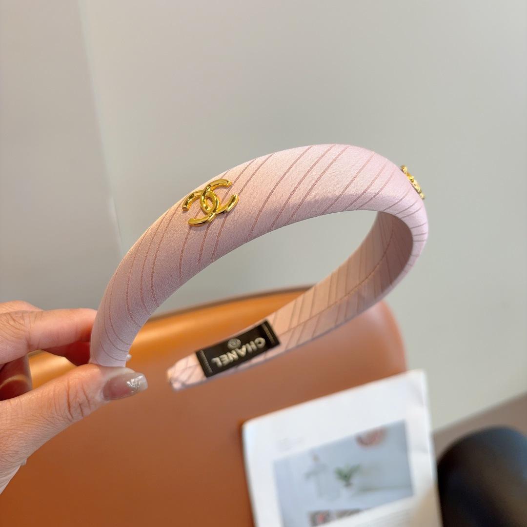 CHANEL シャネル ヘッドバンド 本革 ファッション ベージュ ブラック ホワイト 全3色 - 画像 5